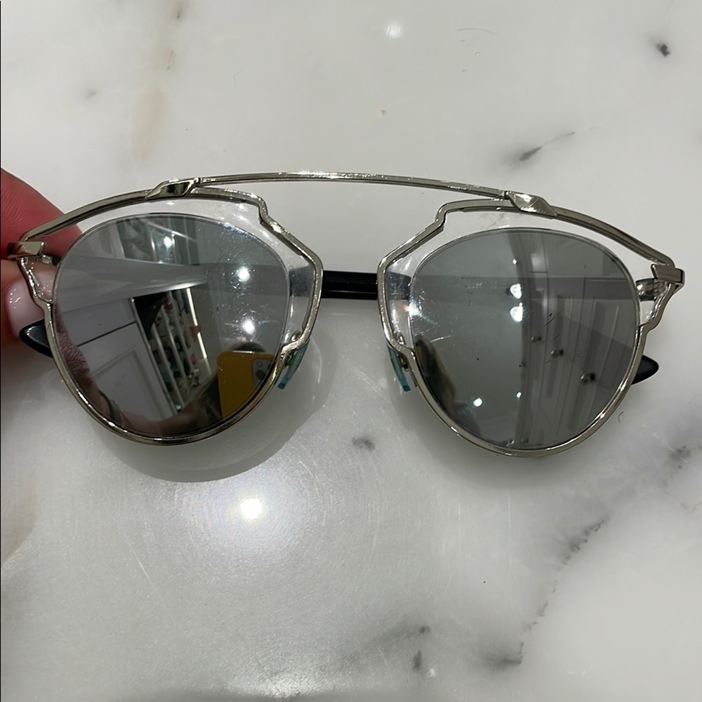 Dior so real Silver Cat-Eye Sunglasses